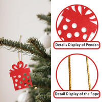 Ornements de Noël en feutre en forme d'élk de dessin animé, décorations suspendues pour les fêtes, adaptées à l'arbre de Noël et à la décoration de la maison