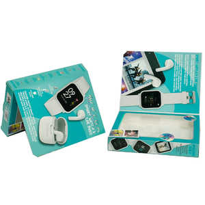 Tùy chỉnh từ tai nghe hộp cho nhà bán lẻ treo ra hộp giấy cho đồng hồ thông minh với cửa sổ PVC - Product Image 2