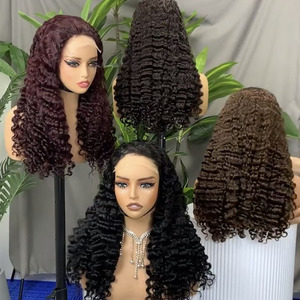 Promotion 163$ Letsfly 300 Gram 5x5 Burmese Curly 300% Density 99J Human Hair <b>Lace</b> Closure <b>Wigs</b> Wholesales 24 Inches <b>Wigs</b> - Product Image 4