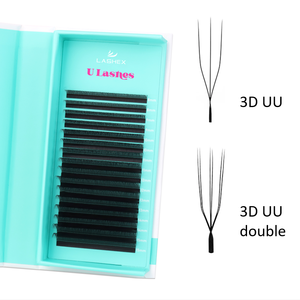 Pestañas de Volumen en Forma de U, Estrechas, Pre-fabricadas <span class=keywords><strong>YYU</strong></span> 3D 4D 5DU, Extensiones de Pestañas Coreanas de Fibra PBT, Pestañas en U Estrechas en Abanico, Populares con Curvatura M - Product Image 6