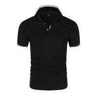 Polo d'été pour homme à col formel, manches courtes, uni, en polyester tricoté respirant, avec micro-étiquette Lapin Fantôme