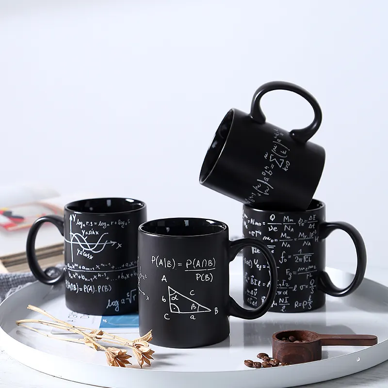 eco-friendly modern design custom matte black atacado personalizadas taza cafe porcelana caneca coffee mug