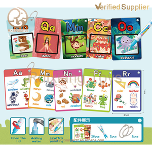 Nouveaux designs 2026 – Jouets éducatifs en gros pour la petite enfance : Cartes de coloriage et de <span class=keywords><strong>dessin</strong></span> à l'eau réutilisables avec 26 lettres pour enfants - Product Image 2