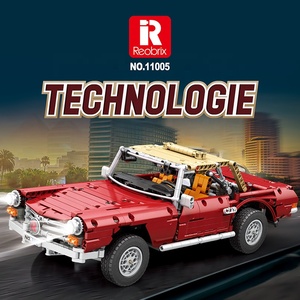 Reobrix 11005 Modello di <span class=keywords><strong>Auto</strong></span> Classica Vintage 280SL, <span class=keywords><strong>Auto</strong></span> Sportiva Telecomandata, Set di Blocchi da Costruzione per Bambini - Product Image 2