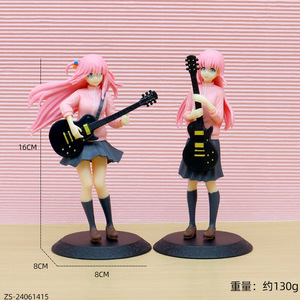 ฟิกเกอร์การ์ตูน 2 ชิ้น/ชุด ขนาด 16 ซม. ตัวละครโกโตะ ฮิโตริ จากอนิเมะเรื่อง บ็อคกี้ เดอะ ร็อค  วัสดุพีวีซี ของเล่นสะสม งานฝีมือพลาสติก - Product Image 2