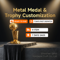 Trophée de basket-ball de luxe sur mesure en alliage de zinc avec base en cristal K9, plaqué or brillant, pour événements de championnat