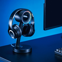 Support de casque en forme d'anneau HPS04-2 avec chargeur sans fil, éclairage RVB, support de casque de jeu