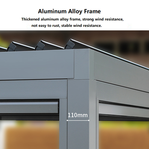 Personalizado moderno jardín edificio motorizado persiana techo de aluminio pérgola nuevo impermeable al aire libre Patio Gazebo estilo pabellón - Product Image 2