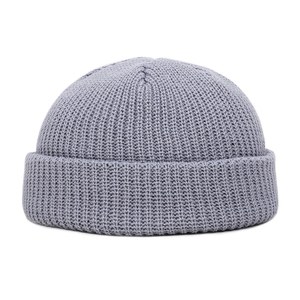 批发有定制标志渔夫山帽100亚克力针织冬季帽子滑雪帽 - Product Image 5