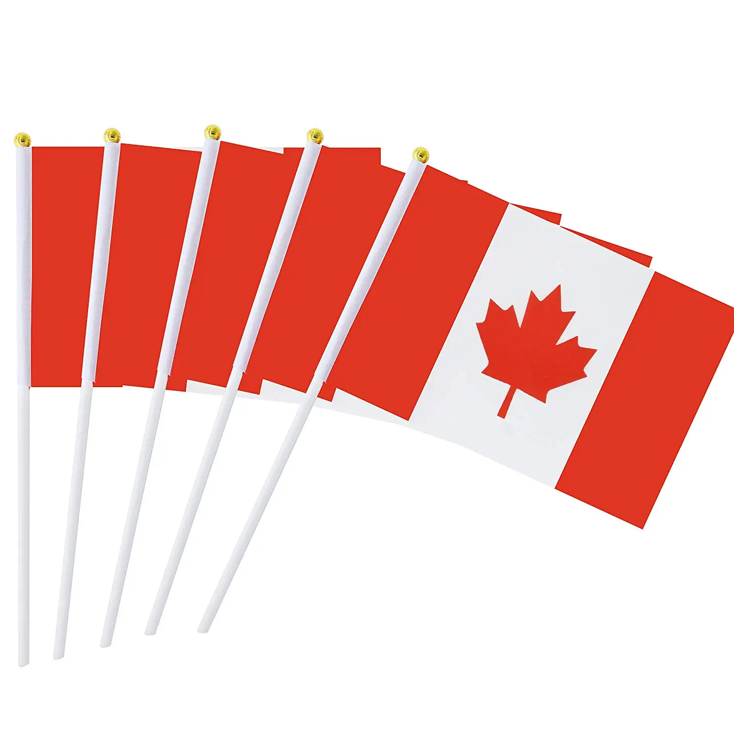 Pengiriman cepat Kanada dan semua tongkat negara Mini bendera genggam kecil untuk dekorasi Festival pesta Parade olahraga
