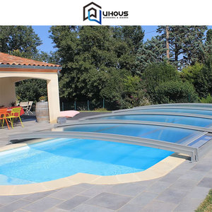 Cubierta Retráctil Automática Moderna <span class=keywords><strong>para</strong></span> Piscina, Impermeable, Estilo Deslizante Abierto, <span class=keywords><strong>para</strong></span> Exteriores, Residencias, Villas y Apartamentos - Product Image 2