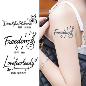 HR nuovi disegni testo lettera linea di erbe succo di lunga durata del tatuaggio adesivi per ragazzi e ragazze Semi permanente tatuaggio Stencil - Product Image 2