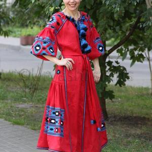 โบฮีเมียนเย็บปักถักร้อยยูเครนชุดยาวกับแขนเต็มของผู้หญิงเสื้อผ้าสำหรับชุดฤดูหนาว - Product Image 2