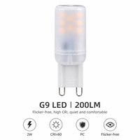 Ampoule LED G9 sans scintillement, économie d'énergie, haute qualité, 2W, 200LM, 220V, pour la maison, la chambre, le salon, le lustre