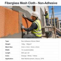 Jaring Fiberglass E-Glass Tenun Polos Tahan Alkali JINDA untuk Material Dinding, Tahan Panas 300, Ukuran dan Berat Dapat Disesuaikan