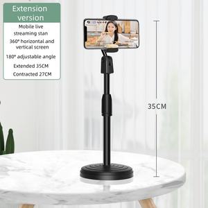 Support de téléphone suspendu avec base ronde pour bureau, support réglable pour diffusion en direct, adapté aux téléphones portables et tablettes - Product Image 3