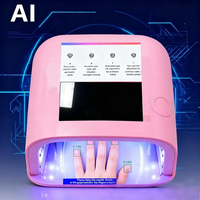 Lampe à ongles intelligente IA en promotion, séchoir professionnel LED UV pour gel, avec caméra et écran LCD, lampe de durcissement rapide et indolore pour salon de manucure