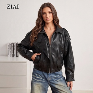 <span class=keywords><strong>Giacca</strong></span> in <span class=keywords><strong>Pelle</strong></span> <span class=keywords><strong>Oversize</strong></span> da <span class=keywords><strong>Donna</strong></span> Stile Motociclista, <span class=keywords><strong>Giacca</strong></span> in <span class=keywords><strong>Pelle</strong></span> con Motivo a Griglia, Nuova <span class=keywords><strong>Giacca</strong></span> Autunnale per Ragazze Cool - Product Image 5