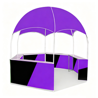 Tente dôme promotionnelle hexagonale portable et légère 10x10FT sur mesure pour exposition extérieure, stand de boissons et bar mobile