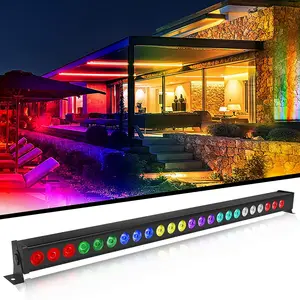 RGB 24 LEDs Wall Washer Light Stage Effect Lighting with Remote Controller DMX Sound Mode for Pub Concert Party KTV