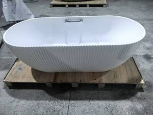 Baignoire ovale autoportante en acrylique CEMSINK pour intérieur – Baignoire pratique pour appartement et villa - Product Image 4