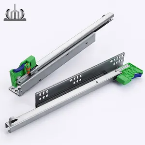 Custom under mount concealed Quadro runner rail drawer soft close single soft-close double drawer slide