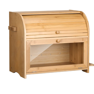 Thùng Đựng Bánh Mì Bằng Tre Dung Tích Lớn Hộp Bánh Mì Cuộn Lớn Hai Lớp Cho Quầy Bếp - Product Image 3