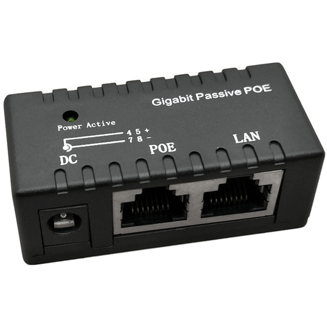 Active Gigabit Poe Injector with 12V DC Input Power Over Ethernet 1-Year Warranty
