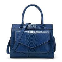 Venta al por mayor Patrón de serpiente Pu Bolso de cuero Moda Simple y atmosférico Señoras Bolso de mano de piel de serpiente