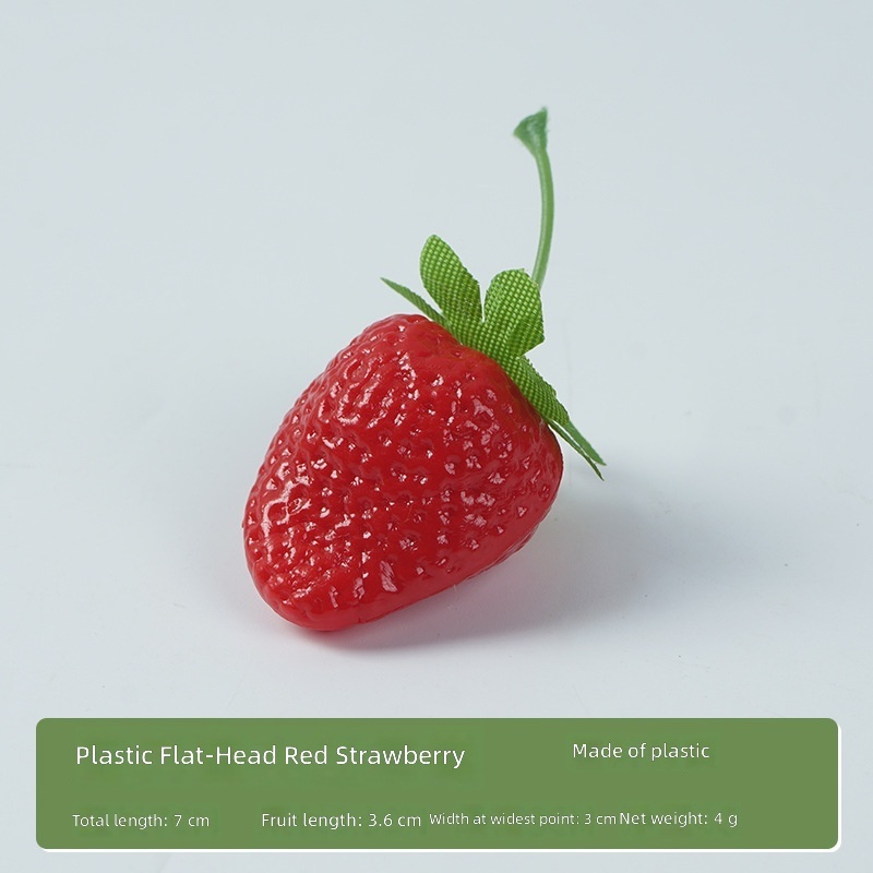 Red Plastic flat-head strawberry red