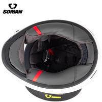 Casques de moto intégraux rétro SOMAN homologués DOT, style vintage, avec visière, en ABS, à dégagement rapide, Casco H9 Moto