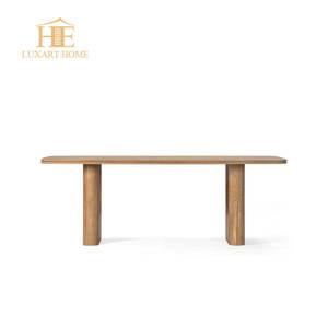 Ensemble de <span class=keywords><strong>table</strong></span> à manger de luxe moderne nouveauté <span class=keywords><strong>table</strong></span> à manger <span class=keywords><strong>rectangulaire</strong></span> en bois de chêne massif extensible pour 10 <span class=keywords><strong>personnes</strong></span> pour un usage en appartement - Product Image 5