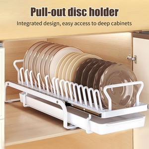 Khay đựng đồ nhà bếp bằng thép không gỉ, khay trượt, giá để bát đĩa, giá để đũa, giá để đồ bằng kim loại - Product Image 2