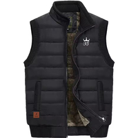 Gilets en molleton pour hommes avec logo personnalisé OEM de premier ordre, coupe ajustée, vestes sans manches en polaire, fermeture éclair complète pour les voyages de chasse