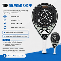 Raquette de padel tennis intelligente en fibre de carbone 12K EVA de forme diamant avec logo personnalisé de qualité supérieure AMC01