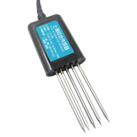 Sensor Tanah Multi Parameter 7 in 1 Suhu Kelembaban pH Konduktivitas Listrik EC NPK Probe RS485 4-20mA untuk Irigasi