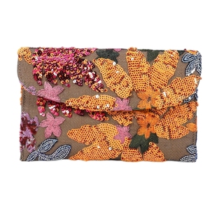 Women Delicate <b>Sequin</b> Embroidery Envelope Clutch Purse Formal Dressy Evening Handbag for Wedding Cocktail Parties - Product Image 3