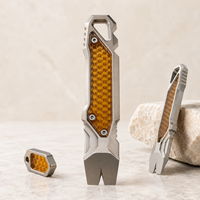 Kit d'outils EDC en titane OEM personnalisé en usine : barre de levier, clip de poche, cordon, perles, jeu de vis