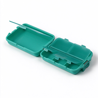 Boîte de rangement multi-usages portable et écologique avec 5 couvercles individuels, organiseur de petites pièces, mini boîte à outils pour les voyages