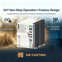 PC industriel embarqué sans ventilateur à large plage de température avec processeur Core i9/i7/i5/i3, 6 ports USB et Wi-Fi/4G/5G
