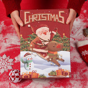 Boîte-cadeau de Noël en papier avec impression personnalisée du logo et boîtes d'emballage pour écharpe tasse thermos <span class=keywords><strong>Eve</strong></span> Apple avec couvercle - Product Image 3