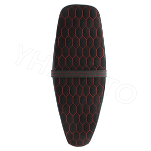 Hexagon Quilted Seat Sitzbank Red Stitching With Strap for Simson S51 S50 S60 S70 S80 Enduro - Product Image 3