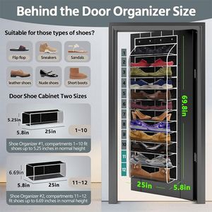Practical White Modern Reusable Foldable Breathable Oxford Cloth Door <b>Shoe</b> Organizer Durable Hanging Closet <b>Storage</b> Bags Walls - Product Image 5