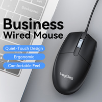 Souris de bureau filaire Veggieg, molette de défilement en métal, sans batterie, plug-and-play, compatible avec les appareils USB-A