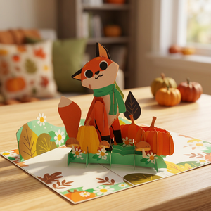 Meilleures ventes, design personnalisé, tendance du moment, carte pop 3D, automne, artisanat en papier fait main, cadeaux, impression offset, Vietnam - Product Image 1