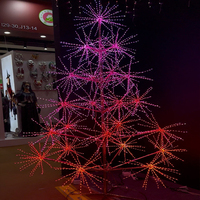 Lumières LED de Noël Rgb DMX Extérieur Rue Contrôle vocal Décoration de flux lumineux Feux d'artifice LED de Noël Arbre LED Lumière