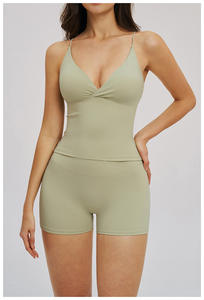 Soutien-gorge de sport sans couture 2026, très extensible, antichoc, respirant, col en V, dos nu, grande taille, maintien moyen, devant court, pour le yoga - Product Image 6