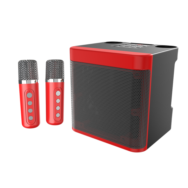 Indoor Outdoor Bluetooth Karaoke Speaker with 2 Wireless Microphones PA Speaker System for Party YS-203 YS-213 KD-203