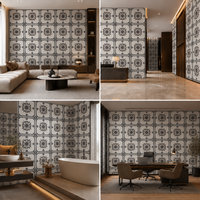 Panneau mural décoratif SPC avec film PVC marbré, panneaux muraux imperméables pour salle de bain, pour la décoration intérieure de maisons et d'hôtels de luxe