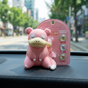 Ambientador de coche coreano de plástico con clip para ventilación, aromatizador de evaporación natural con diseño de anime de Pokémon Slowpoke, decoración para aficionados. - Product Image 3